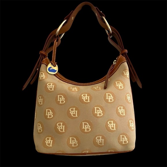 Dooney and Bourke Signature Jacquard Hobo Bag - Picture 1 of 13